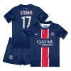 Officiële Voetbalshirt + Korte Broek Paris Saint-Germain Vitinha 17 Thuis 2024-25 - Kids